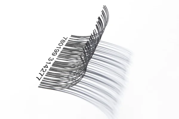 Eyelashes barcode from side — Stock Photo, Image