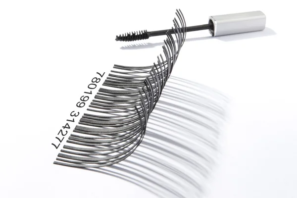 stock image Eyelashes barcode with mascara