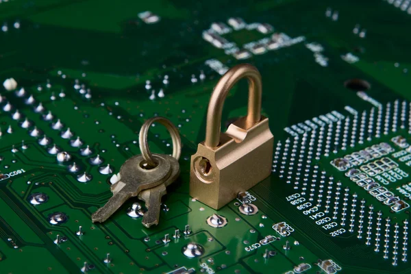 Concetto di connessione di sicurezza e password — Foto Stock