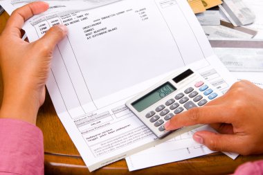 Bills calculation clipart