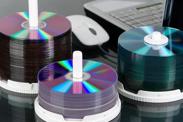 Tre pacchetti di DVD di dati — Foto Stock