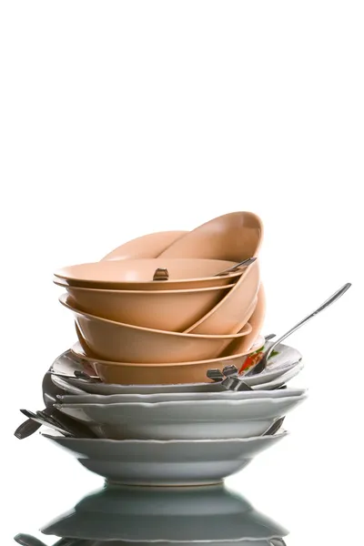 Heap of dishes — Stock Photo, Image