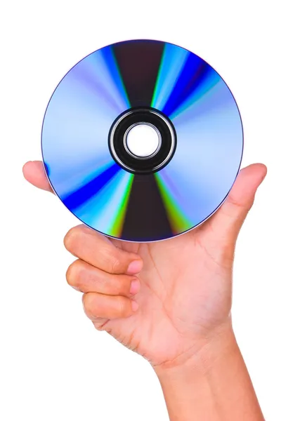 Holding a disk — Stock Photo, Image