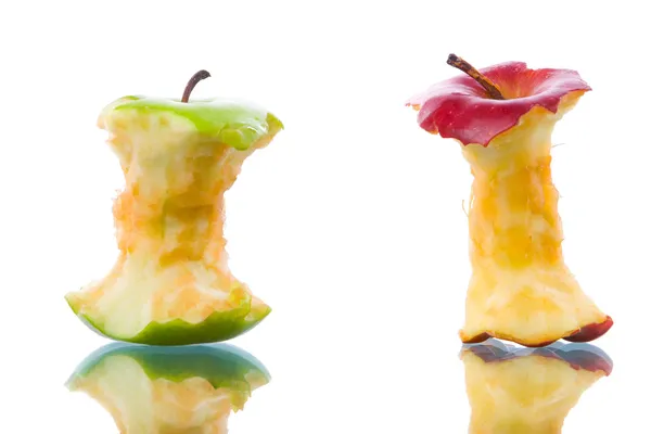 Кусатые яблоки — стоковое фото