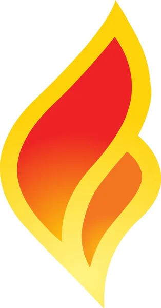 Colored flame icon — 图库照片