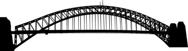 Sydney Harbour bridge silhouette clipart
