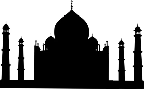 Taj Mahal sziluett — Stock Vector