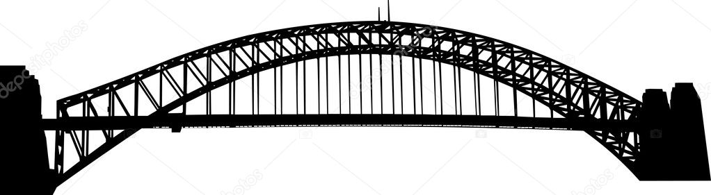 Sydney Harbour bridge silhouette