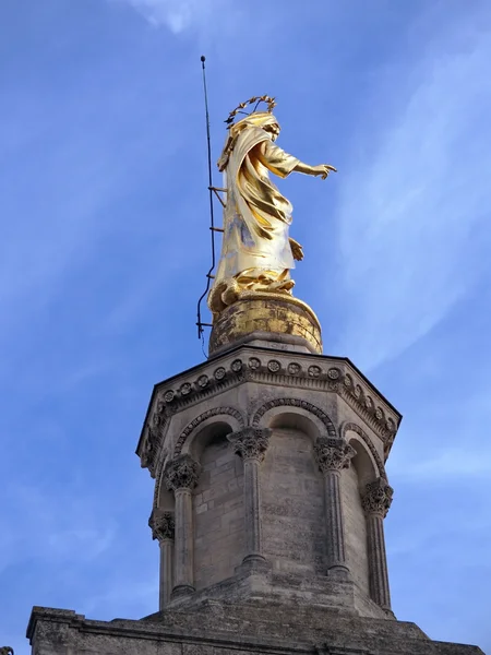 Statua Maryi Panny w avignon, Pałacu Papieży, Francja — Zdjęcie stockowe