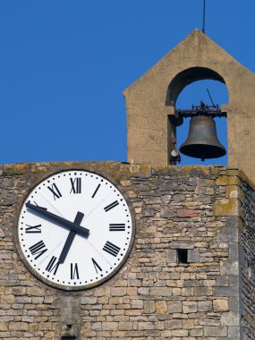 Clock tower in Bagnols-sur-Cèze, France clipart