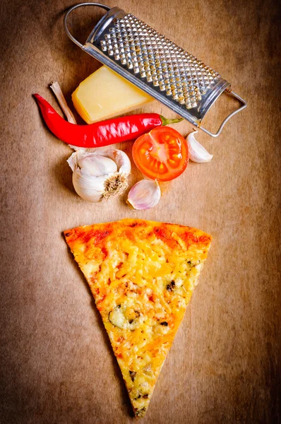 Сир піци фрагмента — стокове фото