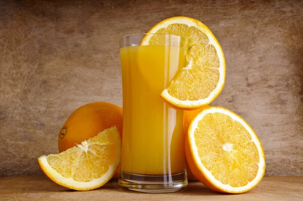 Succo d'arancia e frutta — Foto Stock
