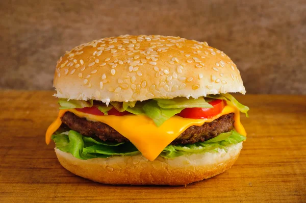 Hamburger zbliżenie — Zdjęcie stockowe