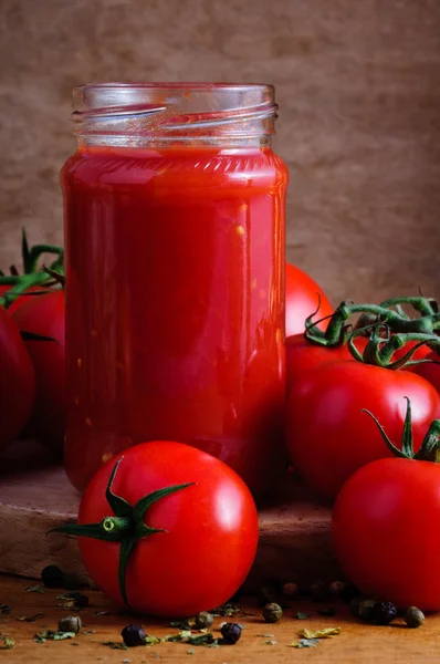 Ev yapımı domates sosu — Stok fotoğraf