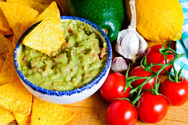 Avokado guacamole malzemeler — Stok fotoğraf