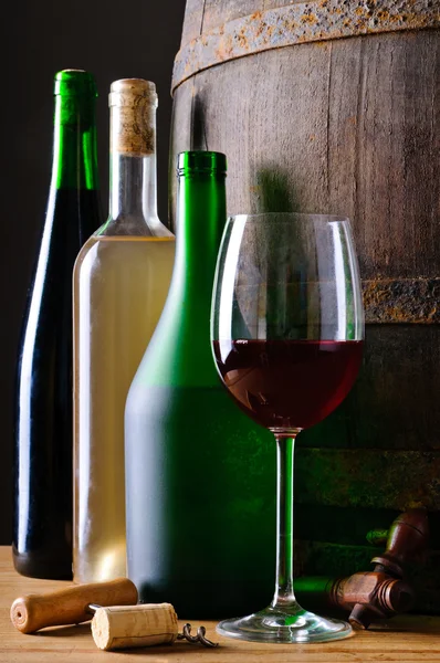 Flessen wijn — Stockfoto