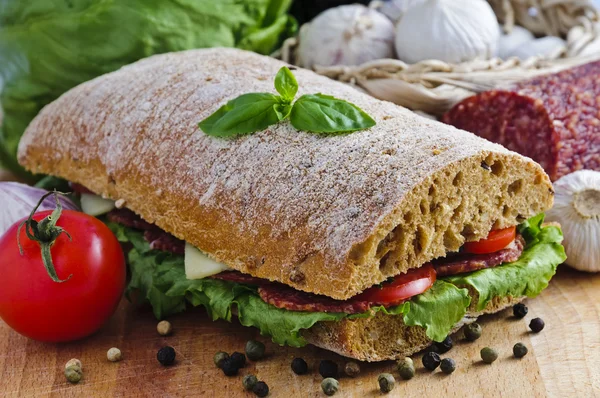 Сэндвич Чабатта — стоковое фото