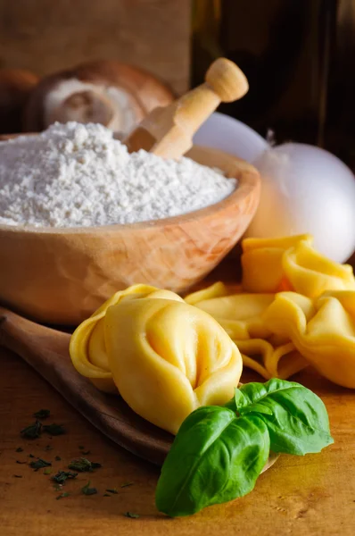 Tortellini ingrediënten — Stockfoto