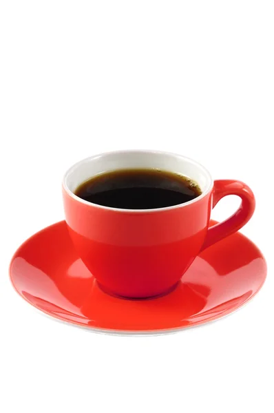 Filiżanka kawy czerwony — Zdjęcie stockowe