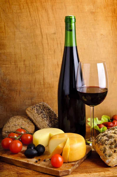 料理とワイン — ストック写真