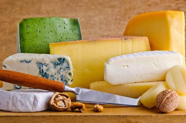Comida de queijo diferente — Fotografia de Stock