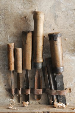 Old chisels clipart