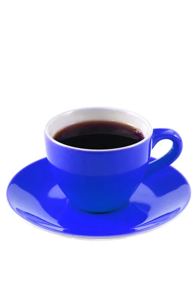 Blauwe koffiekop — Stockfoto