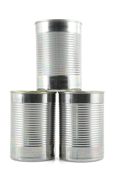 Três latas — Fotografia de Stock