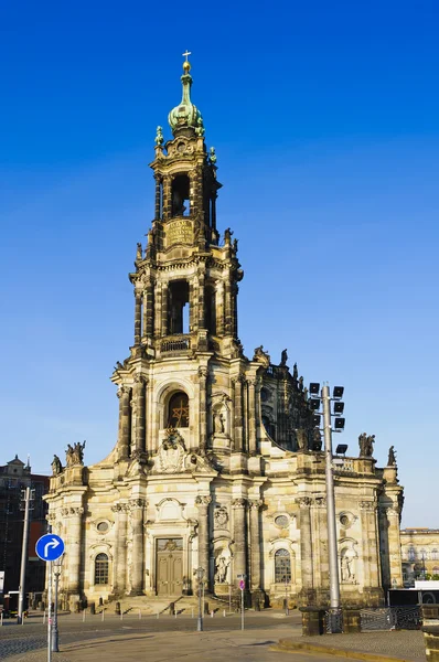 Dresden 'deki Hofkirche — Stok fotoğraf