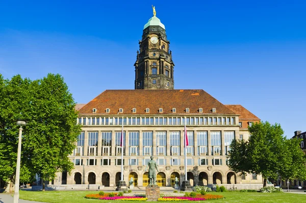 市政厅德累斯顿 — 图库照片