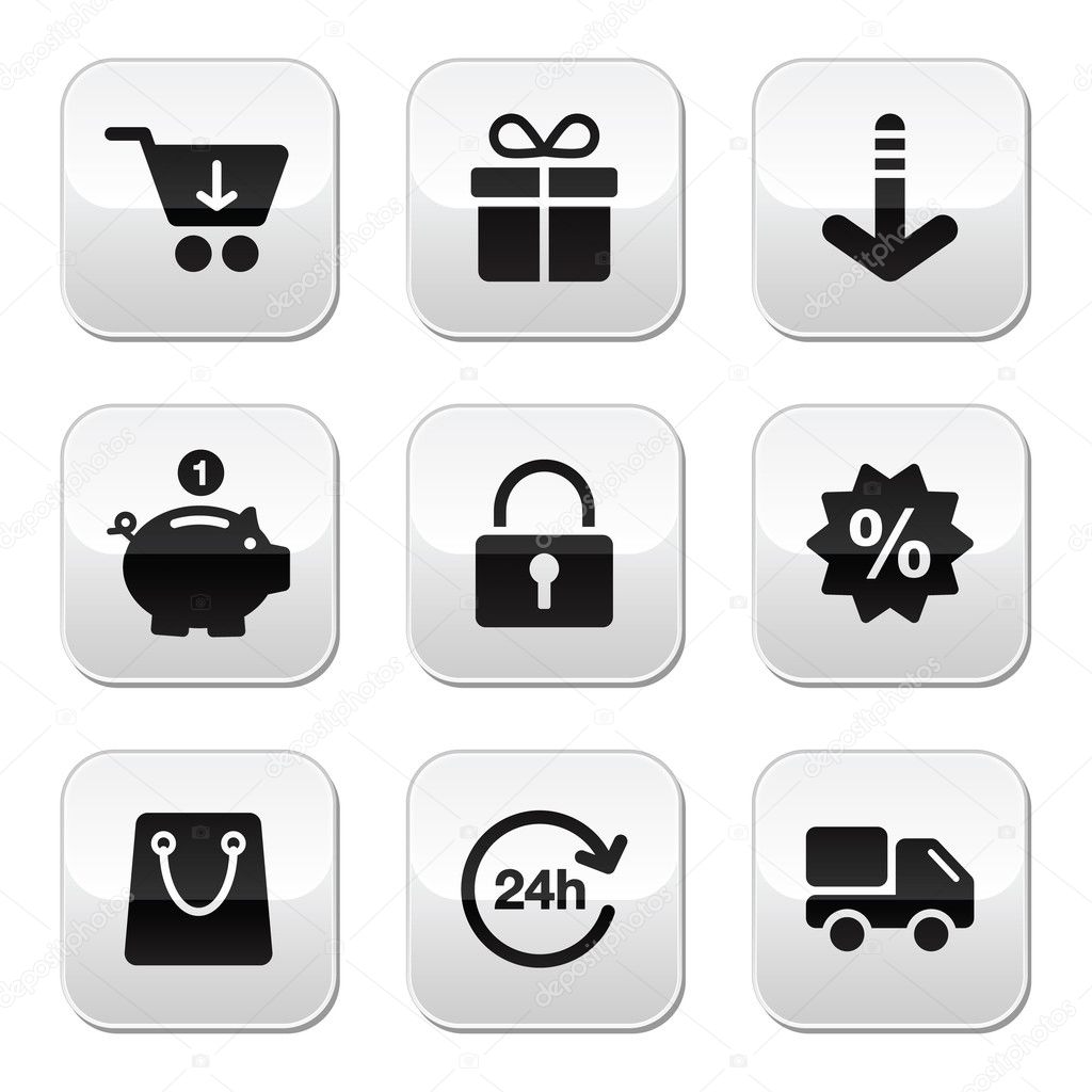 Shopping buttons for website, online store