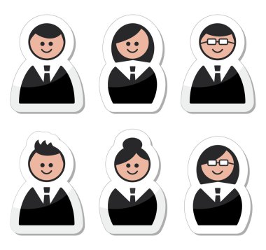 Business icons set - labels clipart