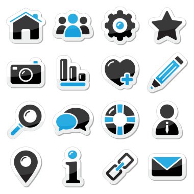 Web and internet buttons set clipart