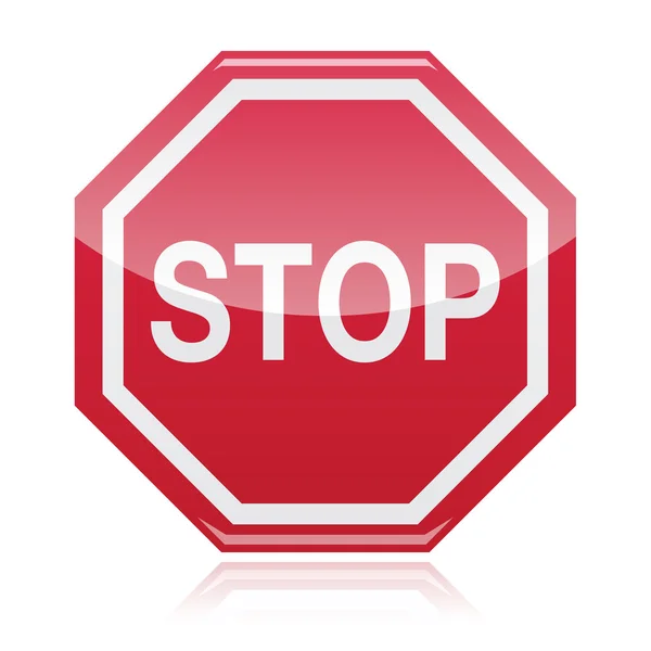 Stop segnale stradale di avvertimento — Vettoriale Stock
