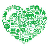 Eco szív háttér - zöld ökológia