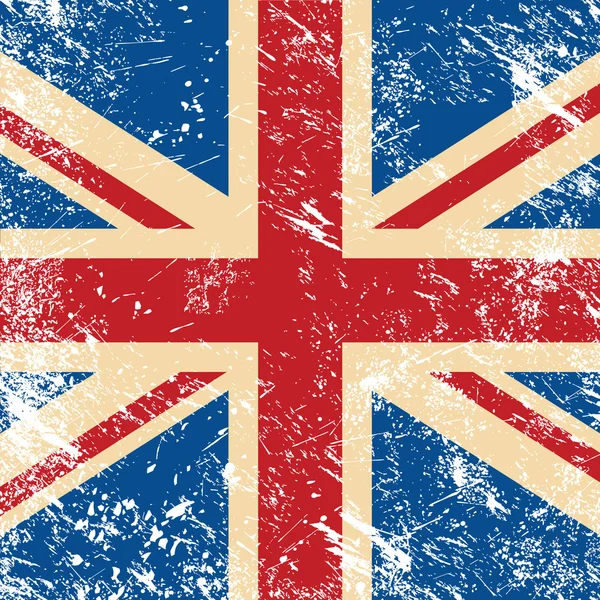 Bandera retro del Reino Unido — Vector de stock