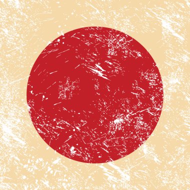 Japan retro flag clipart