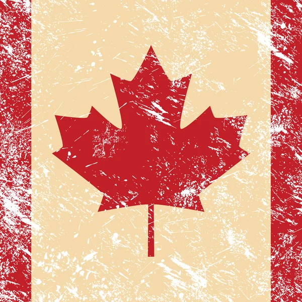 stock vector Canada retro flag