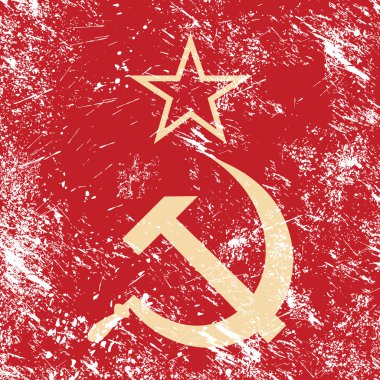 Communism CCCP - Soviet union retro flag clipart