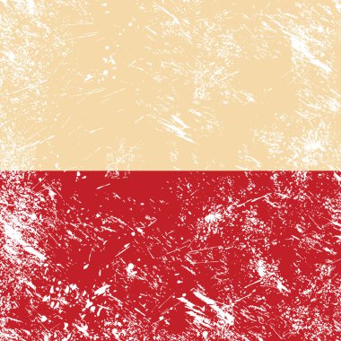 Poland retro flag clipart