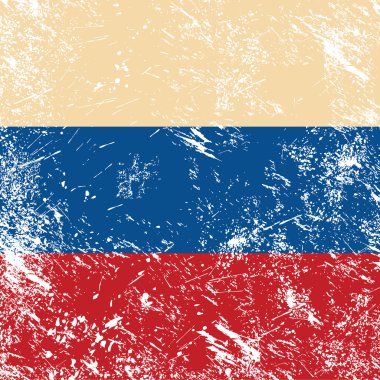 Russia retro flag clipart