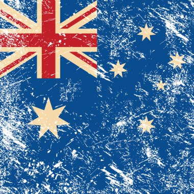 Australia retro flag clipart