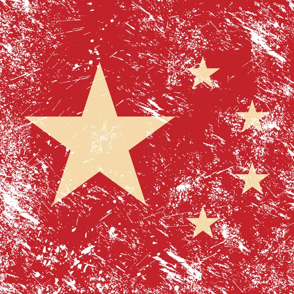 China retro vlag — Stockvector