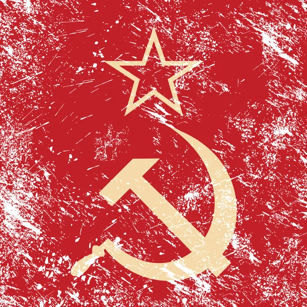 Communisme cccp - retro vlag van de Sovjet-Unie — Stockvector