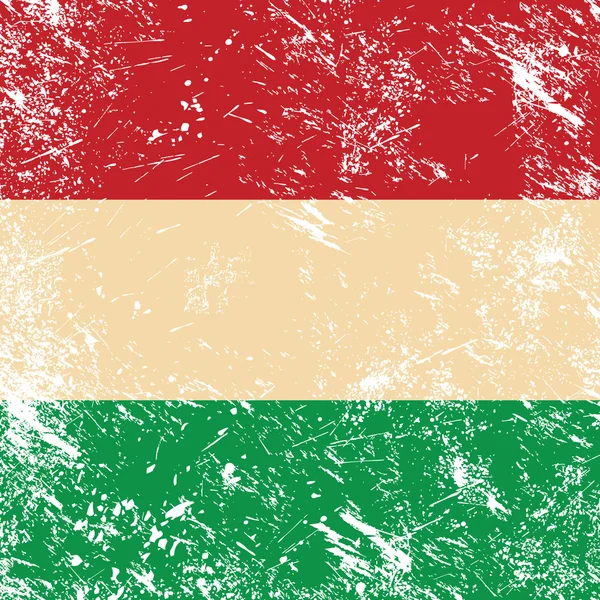 匈牙利复古国旗 — 图库矢量图片