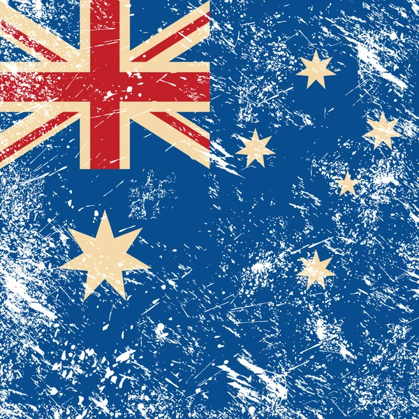 stock vector Australia retro flag