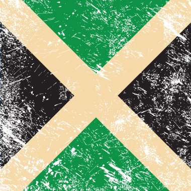 Jamaica retro flag clipart