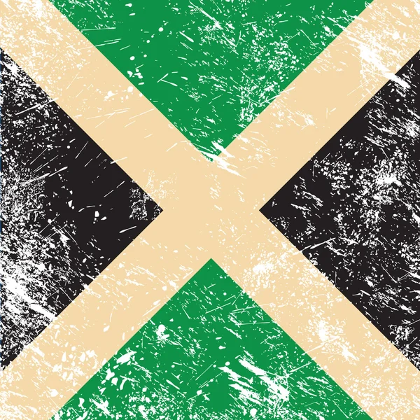 Jamaica retro flagge — Stockvektor