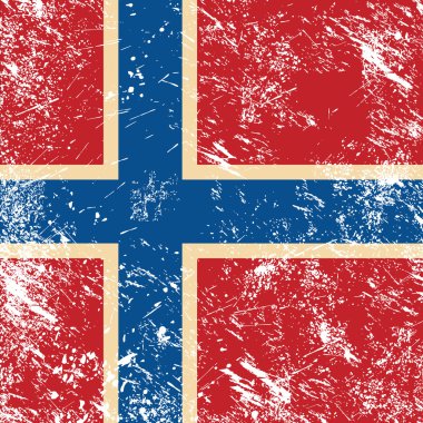 Norway retro flag clipart