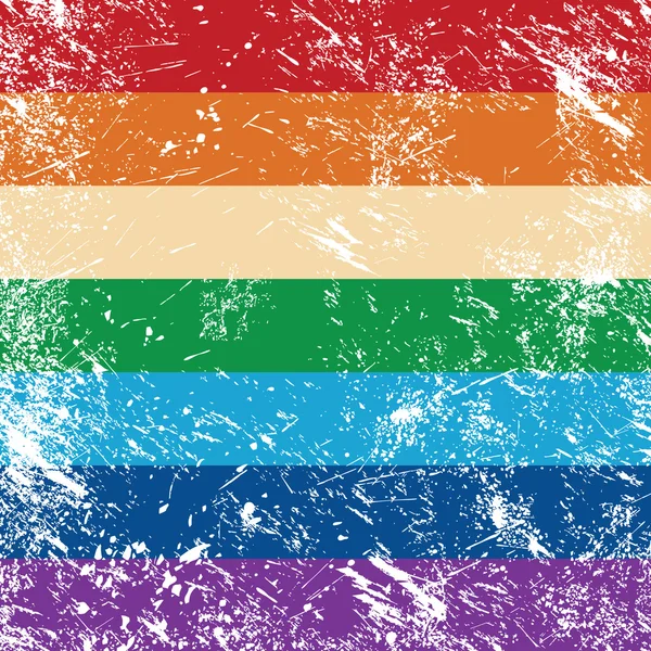 Eşcinsel hakları retro bayrağı — Stok Vektör